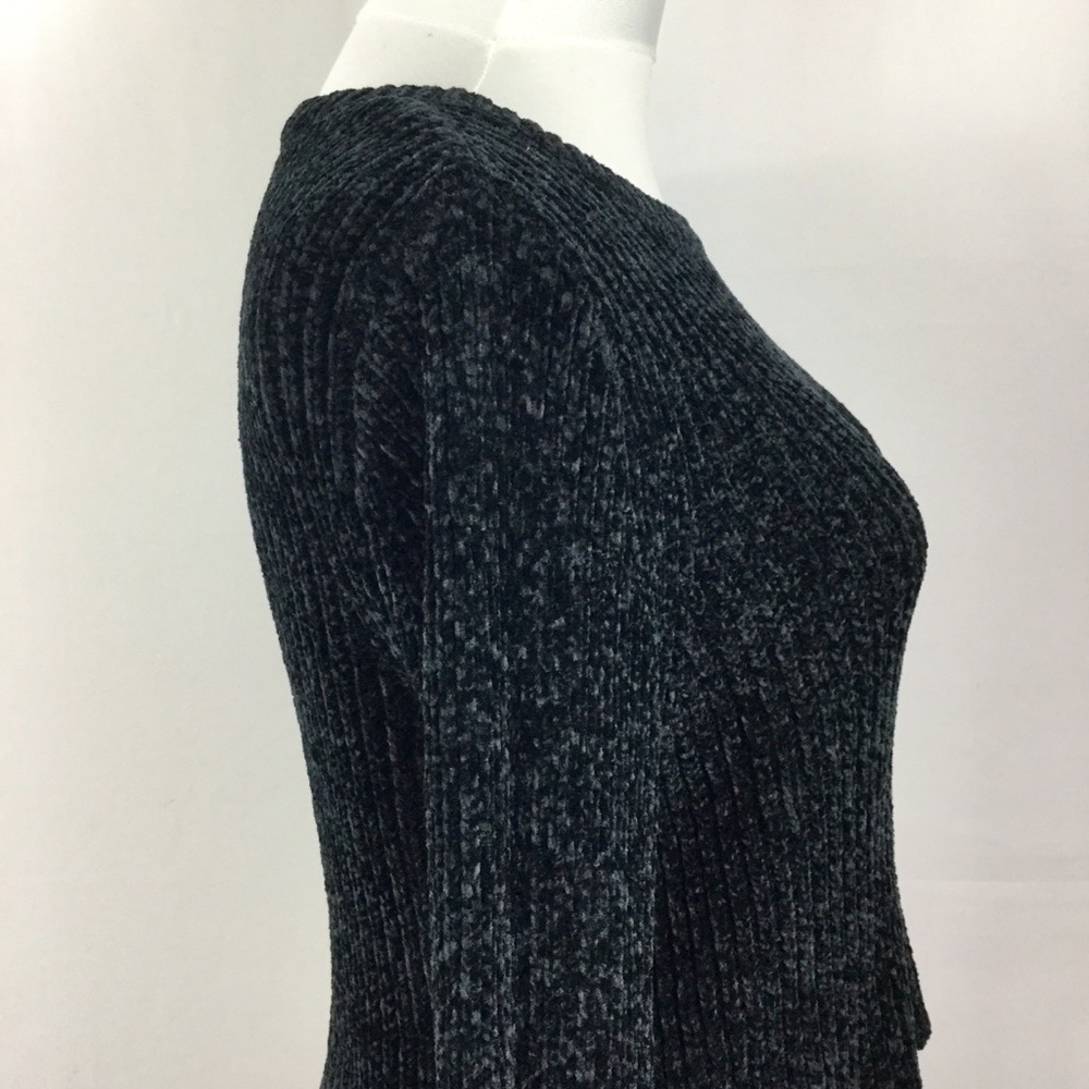 Lovers + Friends Parkwood Sweater Cropped Chenille Tie Bell Sleeve Black Size S - Picture 14 of 16